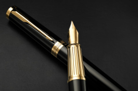 Ручка перьевая Parker "Ingenuity Black GT" перо: F, цвет чернил: blue/black, в подарочной упаковке.