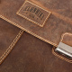 Портфель KLONDIKE Native, натуральная кожа в коричневом цвете, 40 х 11 х 31 см