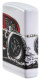 Зажигалка ZIPPO Hot Rod Design с покрытием 540 Matte, латунь/сталь, белая, матовая, 38x13x57 мм