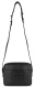Сумка кросс-боди женская BUGATTI Elsa, чёрная, воловья кожа/полиэстер, 19х5,5х14 см