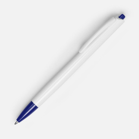 Ручка шариковая Tick, белая с синим