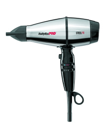 Фен BaByliss Pro STEELFX  стальной, 2000Вт,  ионизация, 1 насадка