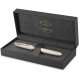Перьевая ручка Parker Sonnet Silver Mistral GT, перо: M, цвет чернил: black, в подарочной упаковке