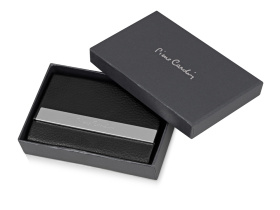 Визитница Pierre Cardin. Корпус - иск.кожа. Размер 9,5 х 6,6 х 1,4 см. Цвет - черный