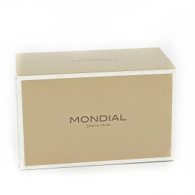 Бритвенный набор Mondial: классический станок, помазок, подставка; слоновая кость
