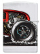 Зажигалка ZIPPO Hot Rod Design с покрытием 540 Matte, латунь/сталь, белая, матовая, 38x13x57 мм