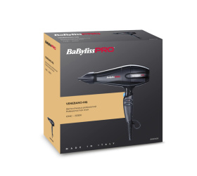 Фен BaByliss Pro VENEZIANO HQ, 2200Вт,  ионизация, 2 насадки