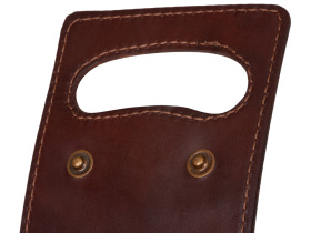 Набор: фартук из натуральной кожи в тубусе, темно-коричневый