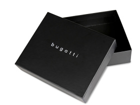 Портмоне BUGATTI ЧЕРНАЯ МАГИЯ | BLACK MAGIC, с защитой данных RFID, черное, натуральная кожа козы, 9х1х10 см