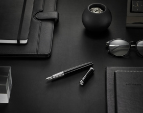 Ручка-роллер Parker "Ingenuity Black CT" стержень:F, цвет чернил: black, в подарочной упаковке.