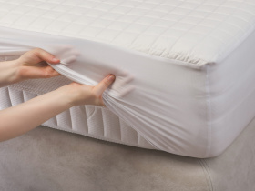 220904 Наматрасник MATTRESS COTTON DRYSOFT GRASS непромокаемый с юбкой 90х200х40