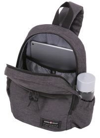 Рюкзак SWISSGEAR 13'', cерый, ткань Grey Heather/ полиэстер 600D PU , 25х14х35 см, 12 л