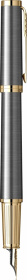 Перьевая ручка Parker Ingenuity Grey Core GT, перо: F (2 картриджа black и blue) в подарочной коробке