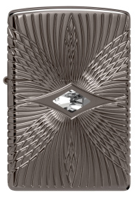 Зажигалка ZIPPO Armor® с покрытием Black Ice®, латунь/сталь, чёрная, 38x13x57 мм