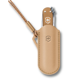 Чехол VICTORINOX "Wet Sand" для ножей Classic Colors 58 мм, кожаный, песочный