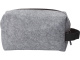 Косметичка из РПЕТ фетра с ручкой Felt, серый с черным