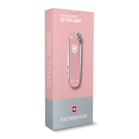 Нож-брелок VICTORINOX Classic SD Alox Colors "Cotton Candy", 58 мм, 5 функций, светло-розовый