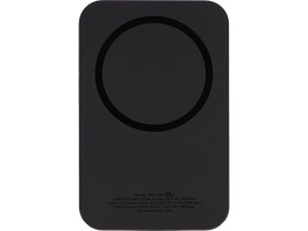 Магнитный беспроводной внешний аккумулятор MagnetIQ, 5000 mah, 10 W, черный (Р)