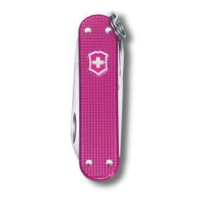 Нож-брелок VICTORINOX Classic SD Alox Colors "Flamingo Party", 58 мм, 5 функций, лиловый