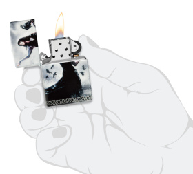 Зажигалка ZIPPO Mazzi® с покрытием 540 Matte, латунь/сталь, белая, 38x13x57 мм