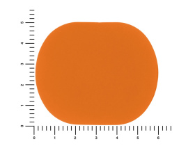 ПАТЧ ОВАЛ soft-touch (оранжевый ) 6,0 х 5,0 см