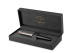 Перьевая ручка и чехол из кожи Parker Sonnet Premium  GREY GT, перо 18K, перо: F, цвет чернил black, в подарочной упаковке