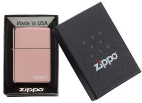 Зажигалка ZIPPO Classic с покрытием High Polish Rose Gold, латунь/сталь, розовое золото, 36х12х56 мм