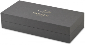 Перьевая ручка и чехол из кожи Parker Sonnet Silver Mistral GT, перо: M, цвет чернил: black, в подарочной упаковке