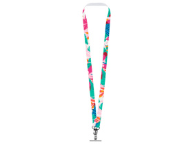 Ланъярд 2 см под сублимацию с 2-мя трендовыми карабинами и металлическим держателем для телефона, черный