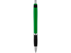 Однотонная шариковая ручка Turbo с резиновой накладкой, зеленый