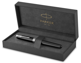 Перьевая ручка Parker Sonnet F539, цвет: LaqBlack СT, перо: F (стальное)