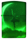 Зажигалка ZIPPO Mythological с покрытием Glow In The Dark Green, латунь/сталь, черная, 38x13x57 мм