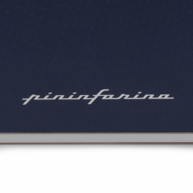 Блокнот линованный Pininfarina из каменной бумаги в твердой обложке, А5, синий