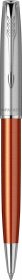 Шариковая ручка Parker Sonnet Essentials Orange SB Steel CT, цвет чернил black, перо: M, в подарочной упаковке.