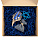Коробка Grande, крафт с синим наполнением