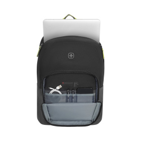Рюкзак WENGER NEXT Crango 16", чёрный/антрацит, переработанный ПЭТ/Полиэстер, 33х22х46 см, 27л