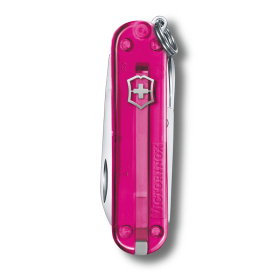 Нож-брелок VICTORINOX Classic SD Colors "Cupcake Dream", 58 мм, 7 функций, полупрозрачный розовый