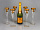 Набор бокалов для шампанского Сила льва (прозрачный, золотистый)