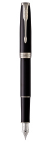 Перьевая ручка Parker Sonnet F539, цвет: LaqBlack СT, перо: F (стальное)