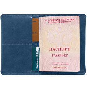 Обложка для паспорта Apache, ver.2, синяя