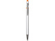 Ручка-стилус металлическая шариковая Sway  Monochrome с цветным зеркальным слоем, серебристый с оранжевым