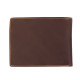 Бумажник KLONDIKE Yukon, натуральная кожа в коричневом цвете, 13 х 2,5 х 10 см
