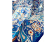 Платок Арабески (синий, голубой, разноцветный)