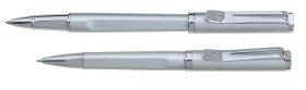Набор Pierre Cardin PEN&PEN: ручка шариковая + роллер. Цвет - серебристый. Упаковка Е.