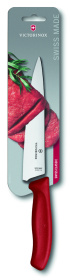 Нож разделочный VICTORINOX SwissClassic, 19 см, красный, в картонном блистере