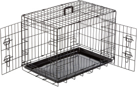 DUVO+ Клетка для собак двухдверная "Pet Kennel Top Line LARGE", чёрная, 92х57х64см (Бельгия)!