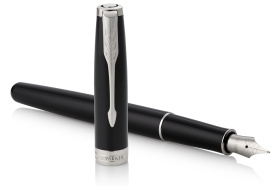 Перьевая ручка Parker Sonnet F539, цвет: LaqBlack СT, перо: F (стальное)