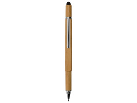 Ручка-стилус из бамбука Tool с уровнем и отверткой (натуральный)