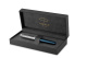 Перьевая ручка и чехол из кожи Parker Sonnet Premium Refresh BLUE CT, перо 18K, толщина F, цвет чернил black, подарочной упаковке