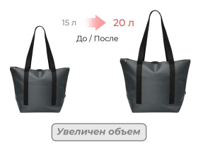 Сумка-холодильник Cool XL с двумя лямками на плечо, темно-серый